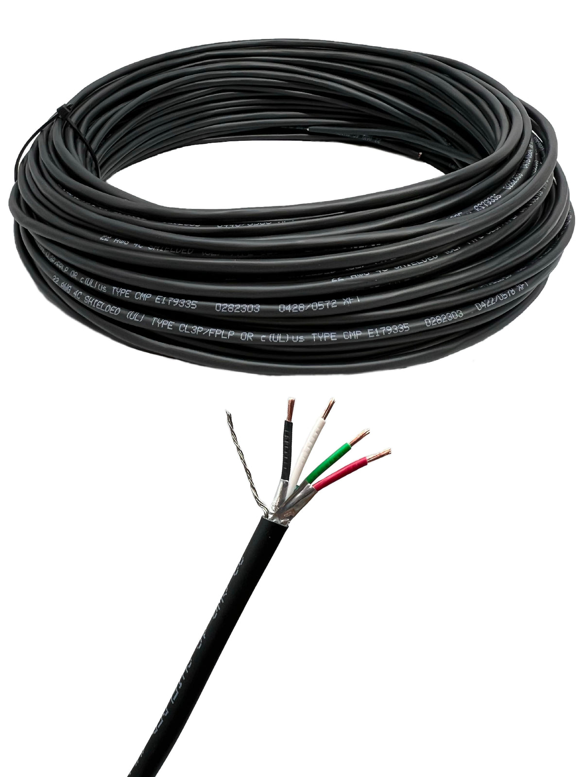 22 AWG 4 Leiter Stranded Shielded Plenum CMP Kabel