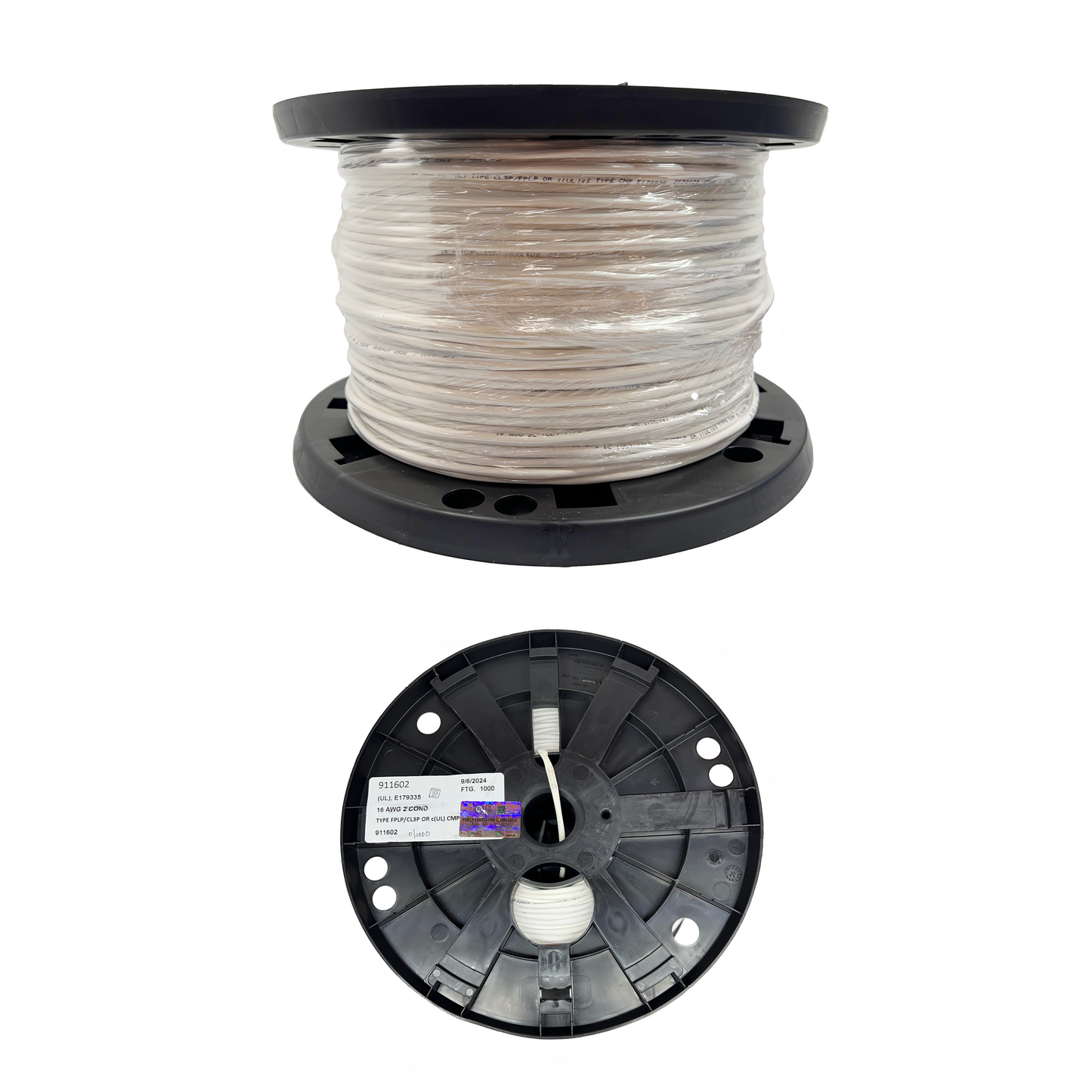 16 AWG 2 Conductor Plenum CMP Ungeschirmter Lautsprecher und LED-Beleuchtungskabel
