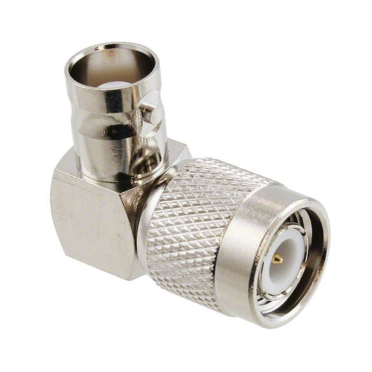 TNC Männlicher Rechtswinkel zu BNC Weiblicher 50 Ohm Adapter