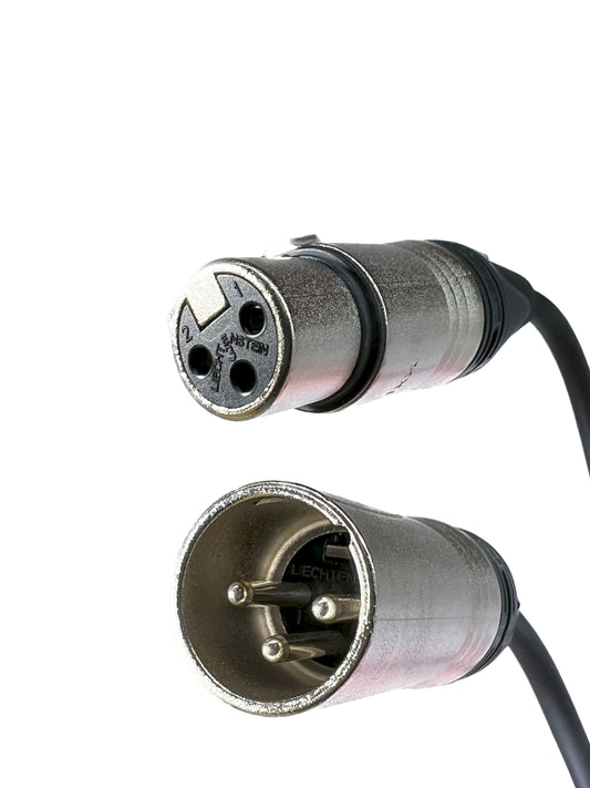 Ausgewogene XLR-Audiokabel mit männlichen bis weiblichen Neutrik-Anschlüssen alle Längen verfügbar