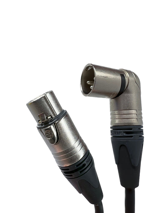 XLR Audiokabel mit männlichen rechten Winkel zu weiblichen geraden Neutrik-Anschlüssen