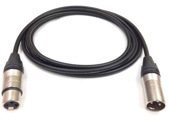 Ausgewogene XLR-Audiokabel mit männlichen bis weiblichen Neutrik-Anschlüssen alle Längen verfügbar