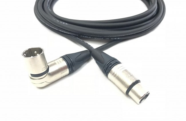 XLR Audiokabel mit männlichen rechten Winkel zu weiblichen geraden Neutrik-Anschlüssen