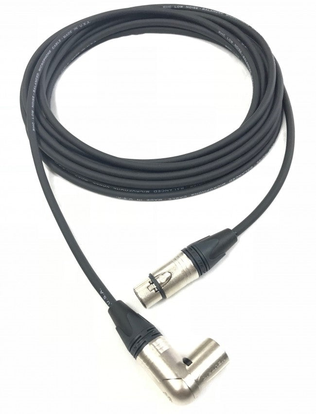XLR Audiokabel mit männlichen rechten Winkel zu weiblichen geraden Neutrik-Anschlüssen