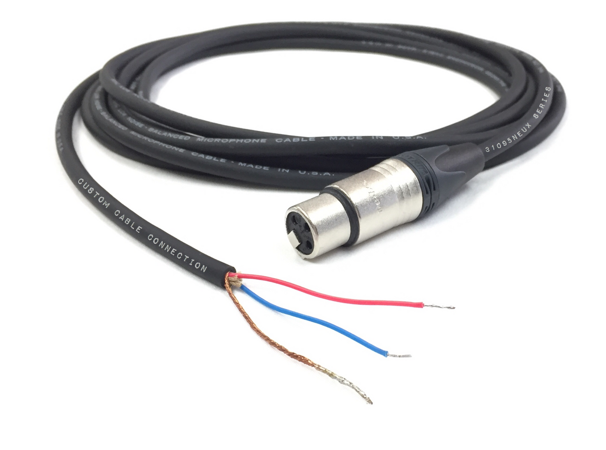 XLR 3 Pin-to-Blenden Installationskabel mit Neutrik XLR-Anschlüsse (männliche oder weibliche Optionen)