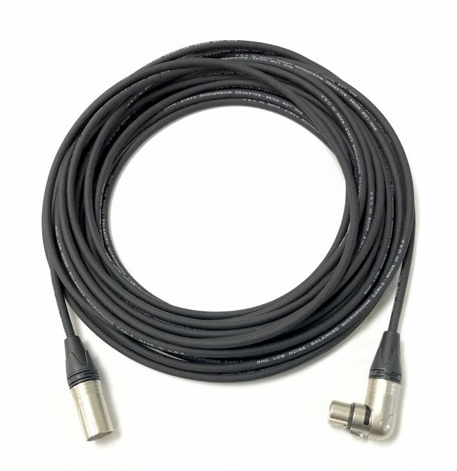 XLR Audiokabel mit weiblichem Rechtswinkel zu männlichem geraden Neutrik Connector