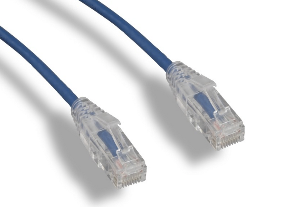 Slim CAT6A Ethernet Patch Kabel - 28 AWG Clear Boot