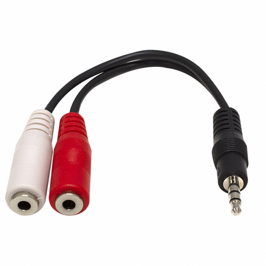 3,5mm Stereo Stecker an 3,5mm Stereo Jack x 2 Y Kabel