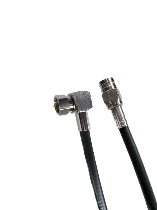 F-Typ männlich zu männlich Rechtwinkel Belden 1694A RG6 Broadcast 4K Satelliten-Koaxial-CL2-Kabel