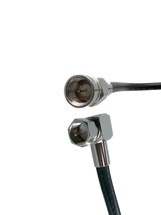 F-Typ männlich zu männlich Rechtwinkel Belden 1694A RG6 Broadcast 4K Satelliten-Koaxial-CL2-Kabel