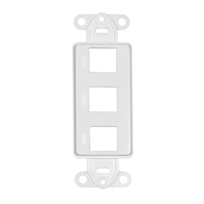 White Keystone Decorator Style Wandplatten - 1 Port, 2 Port, 3 Port, 4 Port und 6 Port