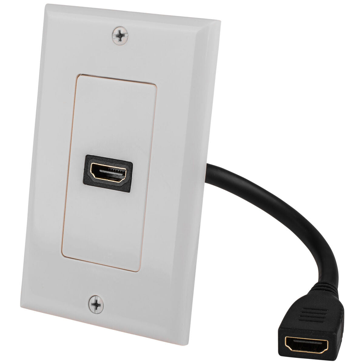 DataComm 20-4503-WH Standard-Wandplatte mit HDMI-Anschluss und Pigtail White