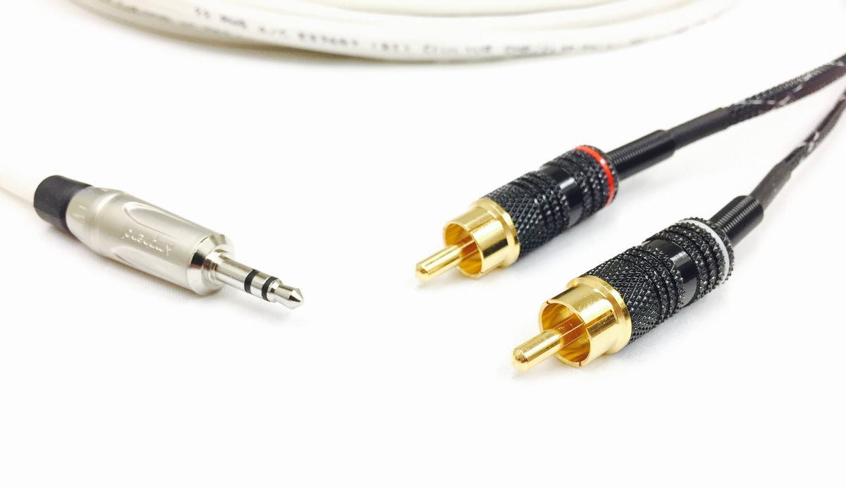3,5MM bis 2 RCA Stereo Audio Kabel Male to Male - Plenum CL3P Jacke - Installationsgrad