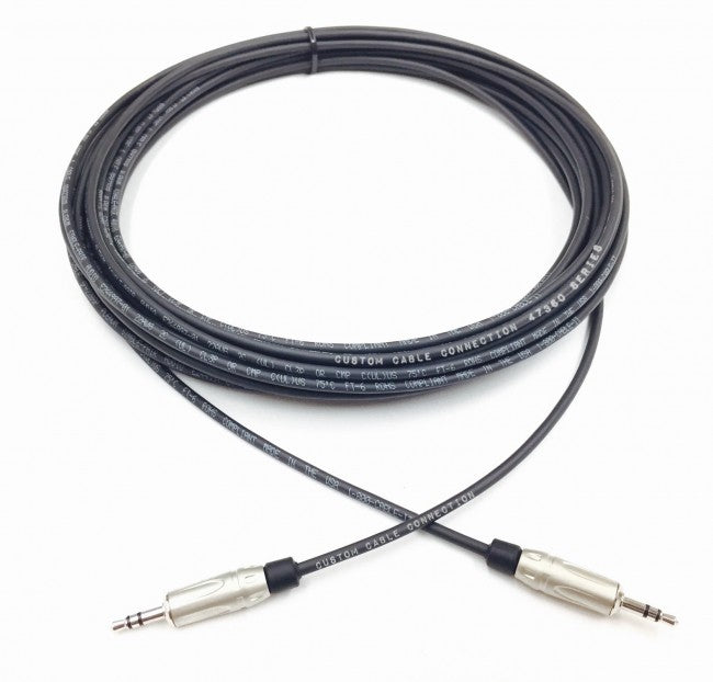 Plenum 3,5mm Stereo Audio Kabel Männlich zu Männlich Bewertete Black Jacket - Installationsgrad