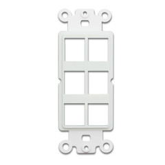 White Keystone Decorator Style Wandplatten - 1 Port, 2 Port, 3 Port, 4 Port und 6 Port