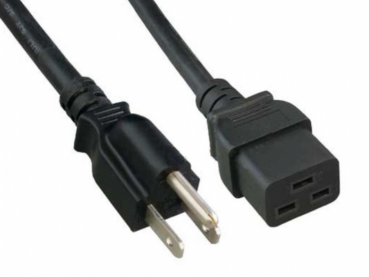 Schwerlast-Stromkabel 14 AWG (IEC-320-C19 bis NEMA 5-15P) 15 AMP