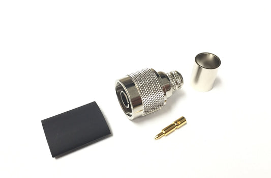 N Männlicher Crimp-Anschluss für LMR-400, RG-8U - Enthält Wärmeschrumpfung