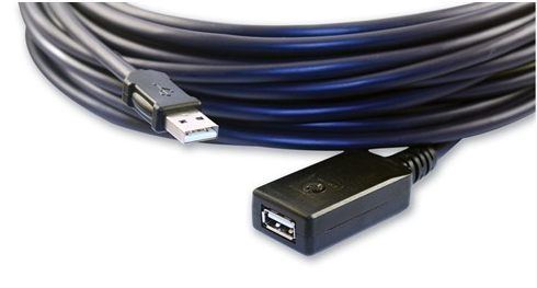 Aktives 2.0 USB-Kabel, Typ A Männlich zu Weiblich Plenum Jacke