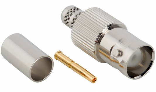 BNC Straight Crimp Jack für Belden 1855A, Mini RG59, 75 Ohm