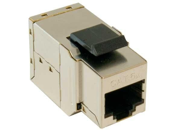 Cat6A 10G Abgeschirmter Snap-In-Inline-Kuppler Keystone Jack