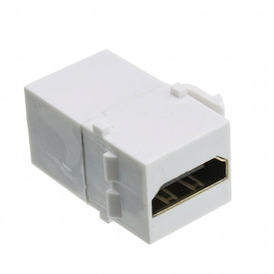 HDMI Keystone Insert Weiblich zu Weiblich Weiß