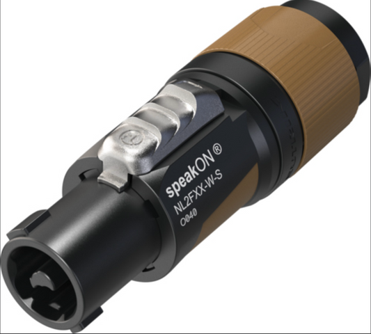 Neutrik NL2FXX-W-S speakON XX Series 2 Pole Cable End - Braun