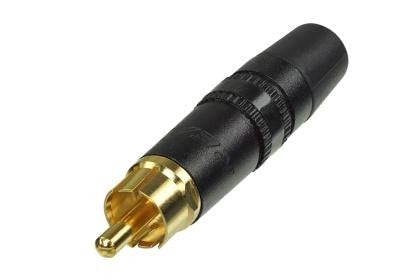 Neutrik NYS373-0 RCA Kabel Mount Solder Plug Schwarz und Gold
