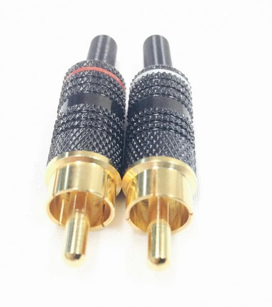 RCA Male Solder Connectors 4mm OD