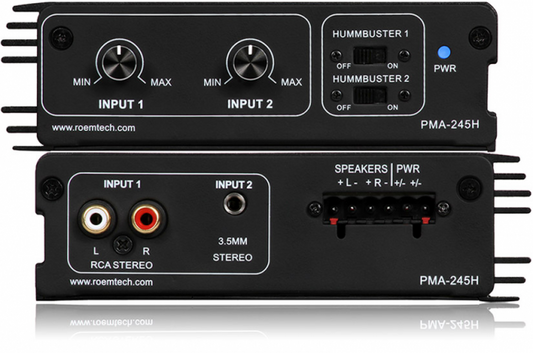Roemtech PMA-245H+ Plenum Verstärker 45 Watt - 2 Kanal Stereo 18 Volt