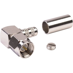 SMA Männlicher Rechtswinkel RG58 Crimp Connector - RF Industries RSA-3010-C