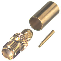SMA Reverse Polarity Female Crimp RG58 Steckverbinder