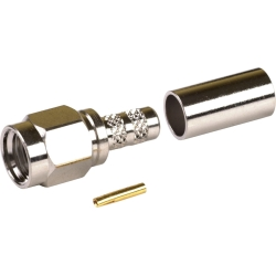 SMA Reverse Polarity Male Crimp RG58 Connector - RF Industries RP-3000-C