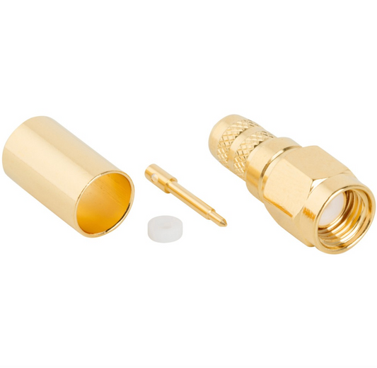 SMA Straight Crimp Plug für LMR240, RG8X Kabel, 50 Ohm, 132231