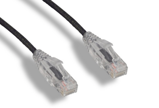 Slim CAT6A Ethernet Patch Kabel - 28 AWG Clear Boot