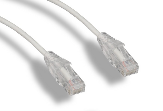 Slim CAT6A Ethernet Patch Kabel - 28 AWG Clear Boot