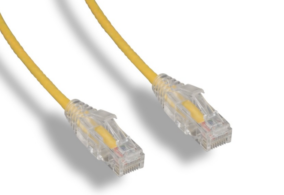 Slim CAT6A Ethernet Patch Kabel - 28 AWG Clear Boot