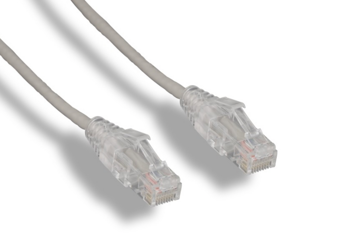 Slim CAT6A Ethernet Patch Kabel - 28 AWG Clear Boot