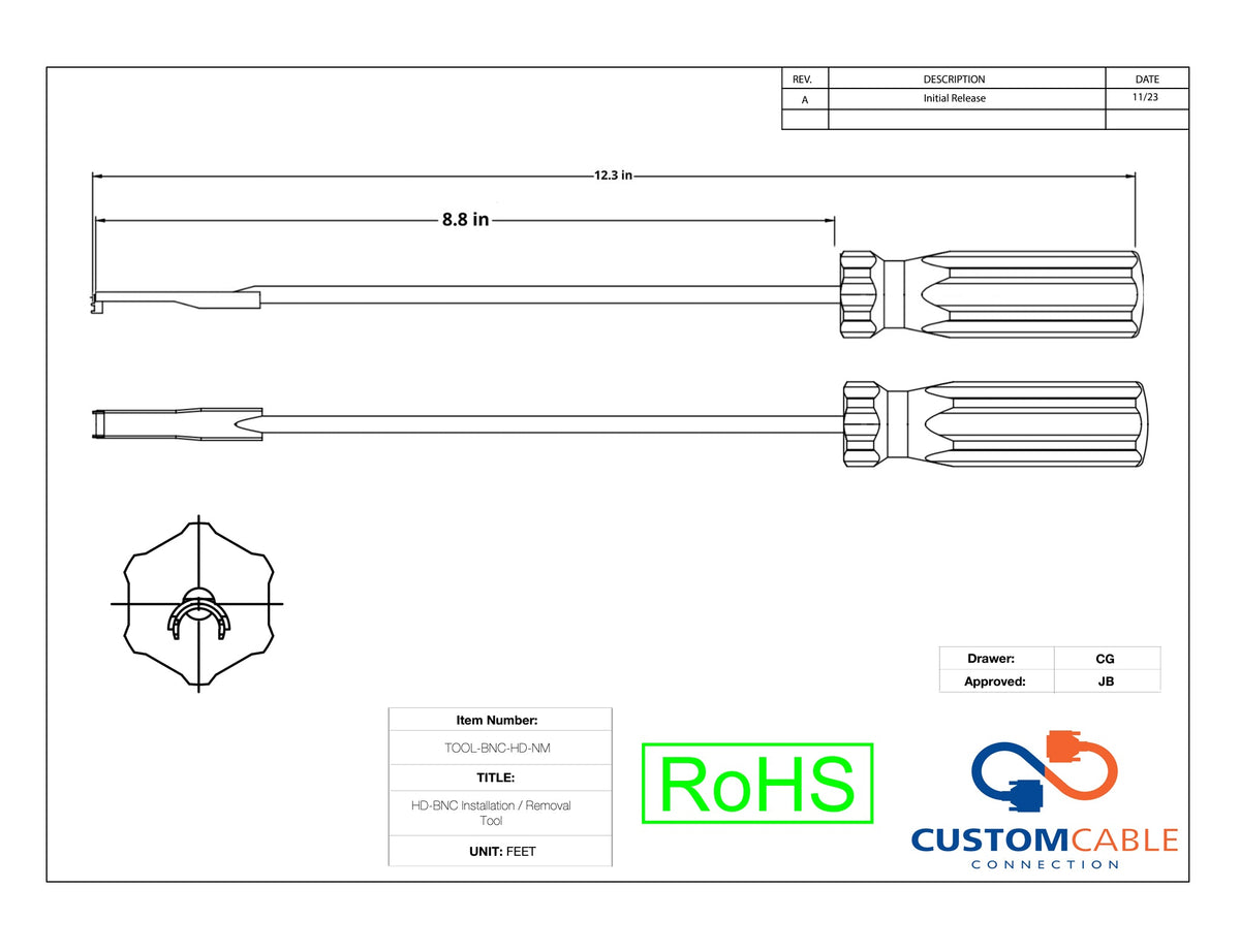 HD BNC-Serie Installation und Entfernung Tool