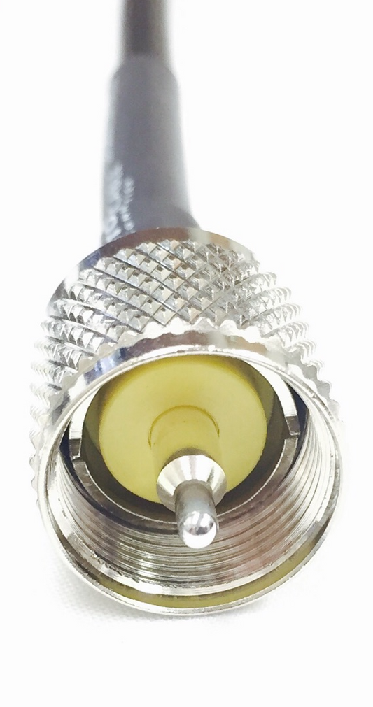 UHF, Male, Straight, Crimp LMR240, RG8X Cable, 50 Ohm, Amphenol 182115