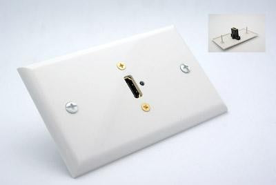 Weiße Wandplatte mit HDMI Feed Thru Jack - Philmore 75-667